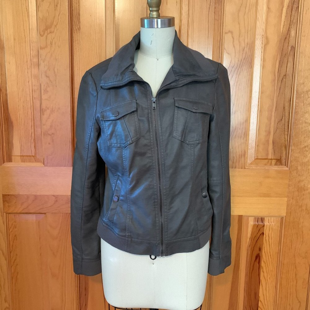 American Rag Grey Faux Leather Jacket